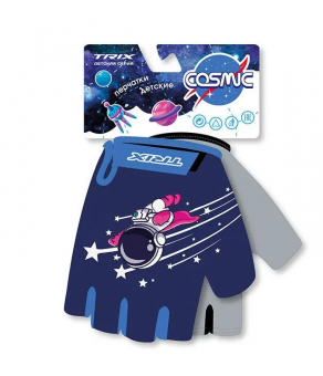 Перчатки TRIX Nw Cosmic детск., 6XS гелев. вставки лайкра/искусств. замша, антискользящие