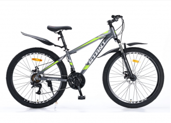 Велосипед скоростной (M) 26" STANT MD605 14", 21 ск, серый/зеленый,АЛЮМИНИЙ