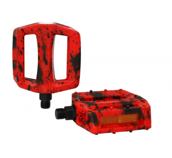 Педаль BMX COMIRON MX-P657, 9/16 резьба, PP корпус, сталь. подшипник, 108х98мм, с рефлектором, W/T 