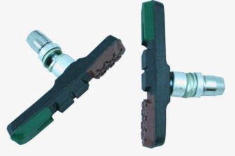 Колодки MIXIEER MX-BS101 для V-brake, 70MM, зелёные, с креплением, 1 пара 