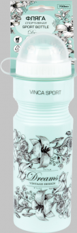 Фляга велосипедная с защитой от пыли 750мл, "мечта", инд.уп. Vinca sport VSB 21 dreams
