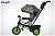 Трехколесный велосипед с крышей и родительской ручкой ВИВАТ ПРИНТ - САЛАТОВЫЙ (надувные колеса)