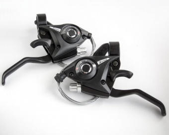Комплект ручек перекл. скор. Index (моноблок черный) 3х7, аналог Shimano EF-51, бренд "S", упаковка 