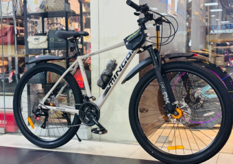 Велосипед скоростной (М)  27.5" Mingdi 27.5MD-675 рама 17 Алюминий Серо-желтый