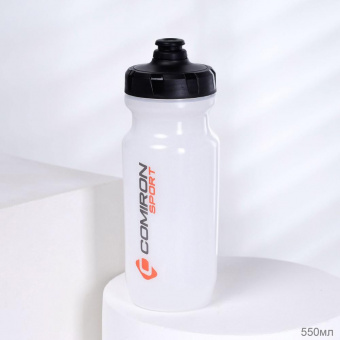 Бутылка велосипедная COMIRON RACE1 550ml / пищевой PP / Силиконовый клапан + уплотнитель / цвет Tran