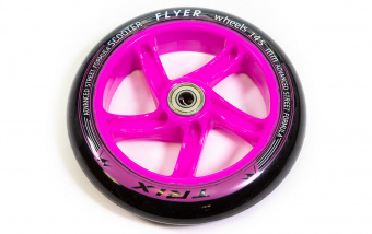 Колесо - 145 мм, для самокатов, с подшипниками ABEC 7 , розовое 145 мм(pink)	
