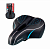 Седло велосипедное гелевое комфортное COMIRON BERLIN FITNESS C014 270X195, Чёрный+Синий