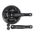 Шатун KRYPTON GTR-SP3025P, 170mm, 24/34/42T, с защитой, PL+ST, квадрат, черный