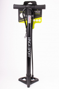 Насос напольный, Мax 110psi (8 бар), авто/вело ниппель, алюм. корпус, игла для мяча