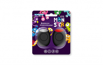 Фонари TRIX Little Monster детские, комплект перед зад , 2 диода, 3 реж, силикон, черн.