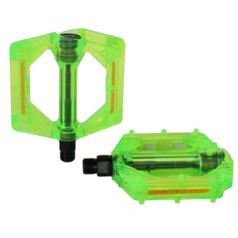 Педаль MTB HONGDING HD-855, 9/16 резьба, PC корпус, 2DU подшипника, 113х97мм, с рефлектором, 2S ось,