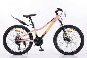 Велосипед скоростной (М) 24" STANT MD4100 рама 12"  сталь , 21 ск, розовый