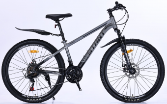 Велосипед скоростной (М)  26" STANT MD6500 рама 14", 21 ск АЛЮМИНИЙ, серый