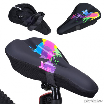 Чехол на велосипедное седло 28х18х3 см. COMIRON ONTARIO. Материал: Silicone-Sponge-PU leather. С зат