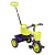 Велосипед детский трехколесный с родительской ручкой ВДН2/6 фиолетовый с лимонным для детей от 1,5 л