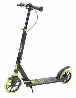 Городской самокат Tech Team Delta 180  Black/Green черный/зелёный