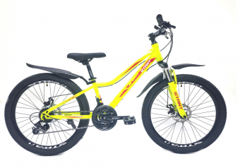 Велосипед скоростной (M) 24" STANT MD400 12", 21 скорость желтый