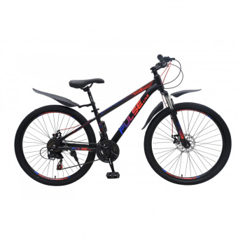 Велосипед Pulse Lite 26" MD5000 26" 21 ск., алюм, рама 15"  черный/синий/красный
