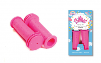 Грипсы для велосипеда TRIX резиновые, 102мм, Little Princess розовые