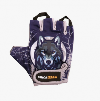 Перчатки велосипедные, WOLF, синие, XXL	