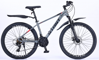 Велосипед скоростной 26" STANT MD670 15", 21 ск, АЛЮМИНИЙ серый/черный