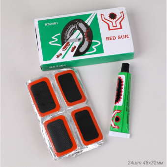 Велоаптечка Red Sun RS2401 24pcs 48x32mm patches + 18g glue