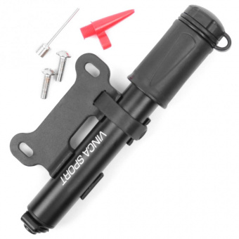 Насос мини Vinca Sport, Мax 90psi (6 бар), авто/вело ниппель, шланг, пластик. корпус, 