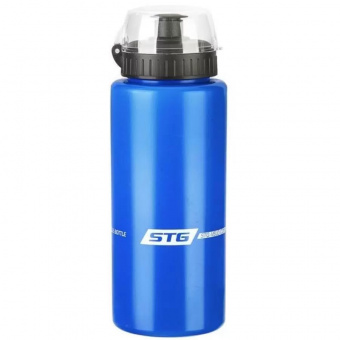Велофляга STG DC-BT-54 600мл с защитной крышкой синяя/белая X83107	