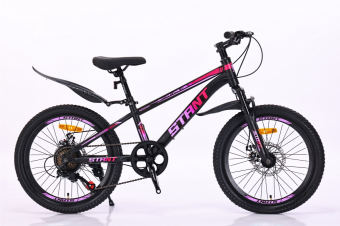 Велосипед скоростной (М) 20" STANT MD2000 11", 7 скоростей, сталь черный/розовый