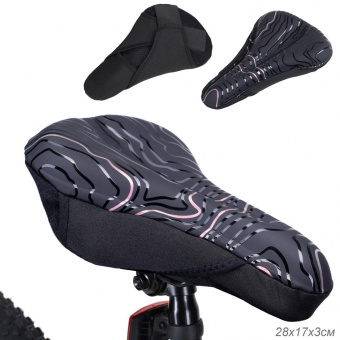 Чехол на велосипедное седло 28х17х3 см. COMIRON PACIFIC. Материал: Silicone-Sponge-PU leather. С лип