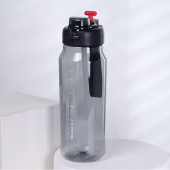 Бутылка для воды 1000 ml Вуухууу-Woohooo / Пищевой PP Черный