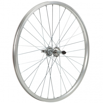 Колесо 24" заднее, двустенный алюм.обод 32 отв., втулка SF-A09R V-brake,эксц,трещотка