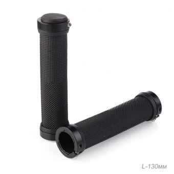 Грипсы для велосипеда 130 мм с алюминевыми струбцинами 2шт черный