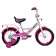 Велосипед детский с доп колесами MaxxPro 14"  (N14-4 бело-розовый)