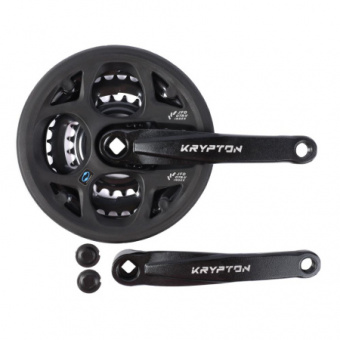 Система KRYPTON GTR-S1091P, 165mm, 24/34/42T, с защитой, ST+ST, квадрат, черный