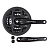 Система KRYPTON GTR-S1091P, 165mm, 24/34/42T, с защитой, ST+ST, квадрат, черный