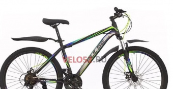 Велосипед Pulse 26" MD 4300 черный/зеленый/синий