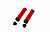 Грипсы TRIX,130мм, алюминиевые фиксаторы на руль 4шт.с заглушками руля,красные HL-G201-RED-BLACK