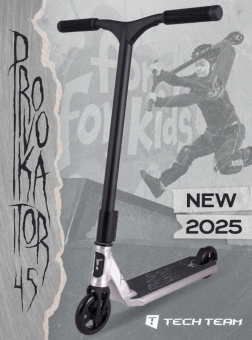 Самокат трюковой Tech Team Provokator 45 110мм SCS Полированный-Чёрный / Brushed Black