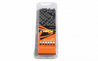 Цепь TRIX для 1 скорости, 1/2"х1/8", 112 звеньев, пин 8.9мм, с замком, серая CH-TX-410-1-G	