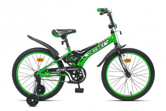 Велосипед детский с доп колесами MaxxPro JetSet 20" (JS-N2001 зеленый)