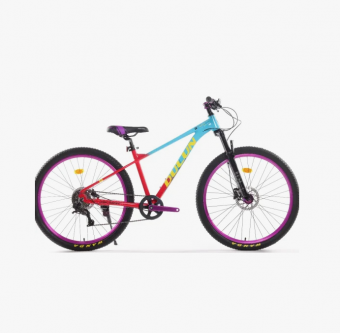 Велосипед скоростной Dulun 27.5" 27.5DL-KUX рама алюминий син-розовый