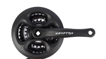Шатун KRYPTON GTR-SP3025P, 170mm, 24/34/42T, с защитой, PL+ST, квадрат, черный