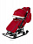 Санки-коляска с бампером, детские, зимние на колесах Pikate "Снеговик" красный