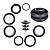 Рулевая колонка MIXIEER, 1-1/8"-1.5", безрезьбовая, ZS 44/28.6 ZS 44/30, подшипники 5/32"x20- 2шт, с