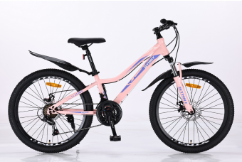 Велосипед скоростной (М)  24" STANT MD400 12", 21 скорость розовый