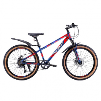 Велосипед скоростной (M) 24" рама 13" 7sp COMIRON REBEL сине-красный