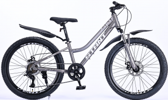 Велосипед скоростной (M) 24" STANT MD450 12", 6 ск, АЛЮМИНИЙ серый