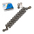 Велосипедная цепь KMC 6/7 speed. Z7. 1/2"x3/32"116звеньев. Pin Length 7.3mm. С замком.