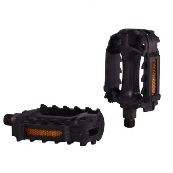 Педаль для MTB MIXIEER MX-P603, полипропилен чёрный, стальные подшипники, ось 2S, с рефлектором, 98х